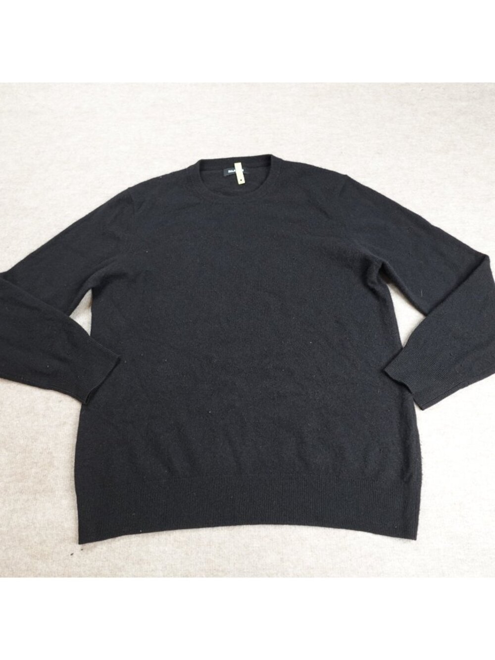 Nadaam Mens Sweater Large Black Cashmere Solid